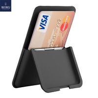 WiWU Magnetic Wallet with Stand for iPhone 16 15 14 13 12 PU Leather Card Slot Pop-up Function Mobile Phone Bracket Max 3 Cards