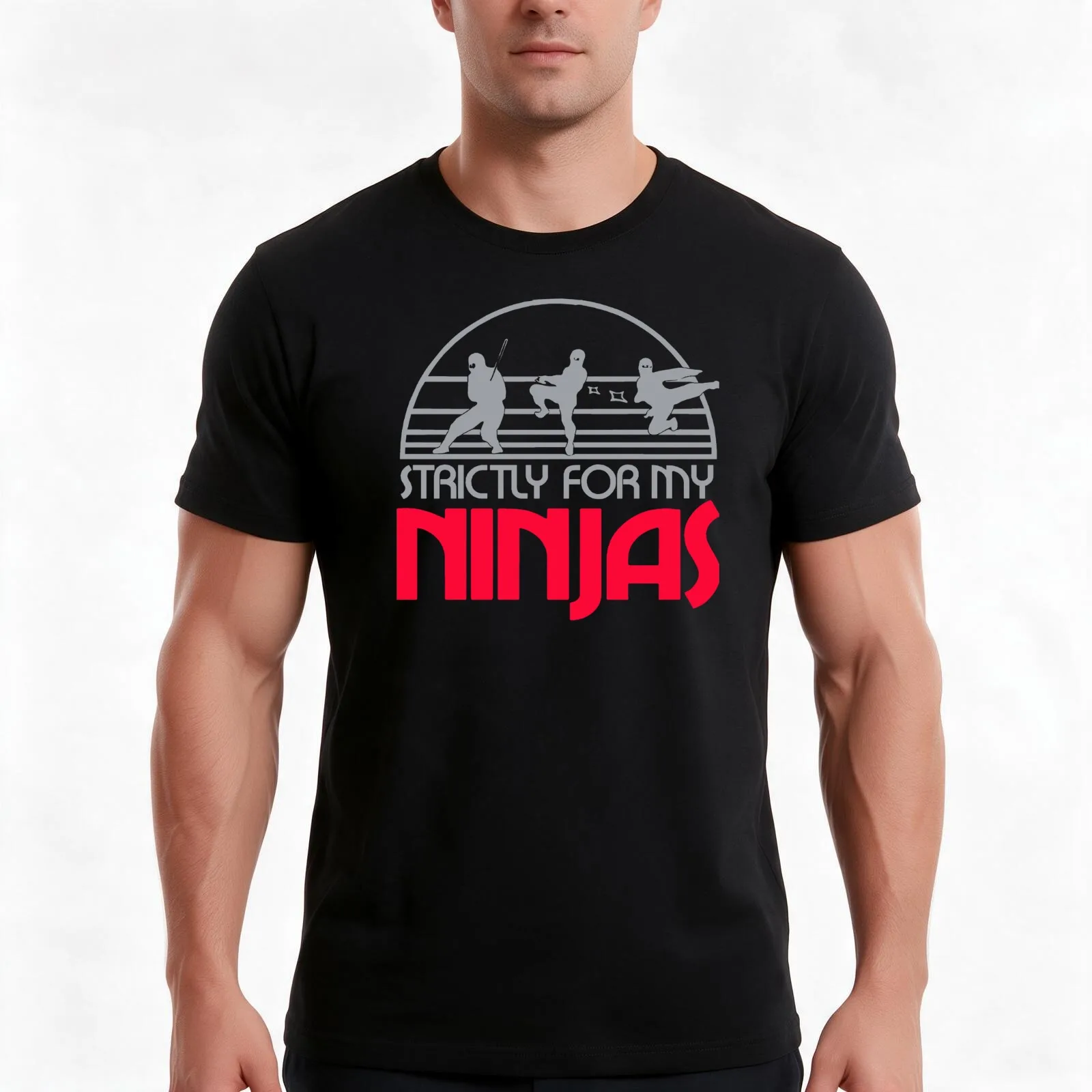 Strictly for my ninjas T-Shirt, Summer Casual Cotton Tee, Oversized Streetwear Tops, Vintage Graphic Print, Unisex Men Women
