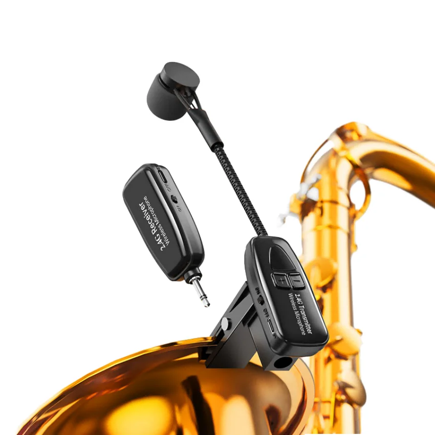 Professional Stage Performance Saxophone Instrument Accessories Pickup Small 2.4G Wireless Microphone For Saxophone