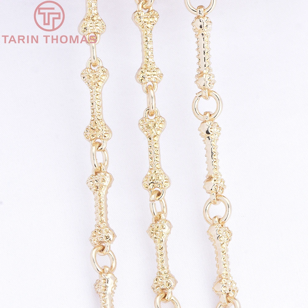 

(10398) 1Meter 24K Champagne Gold Color Alloy Bone Shaped Bag Chain Necklace Chains High Quality DIY Jewelry Making Accessories