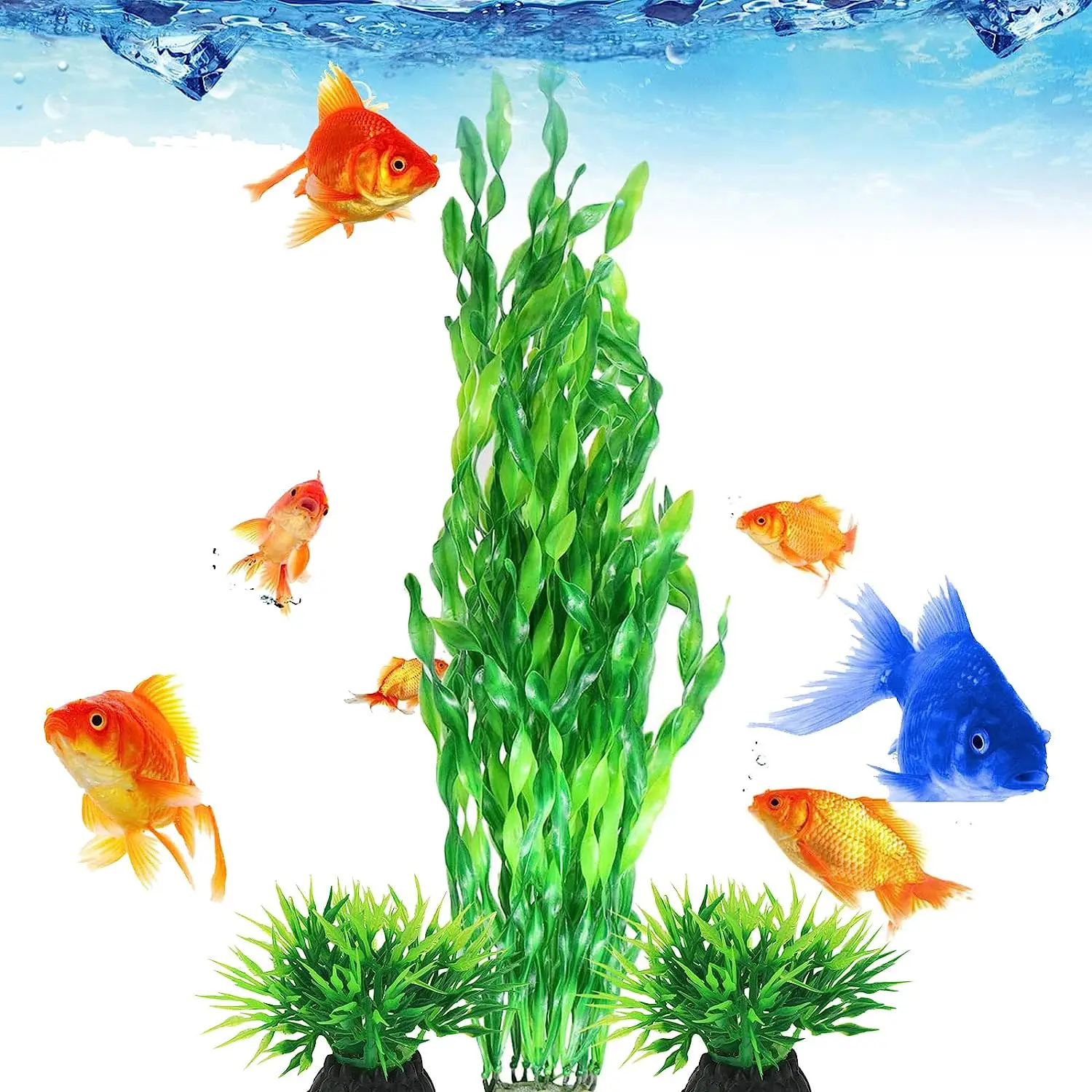 Aquarium Artificial Water Plants, Decoration Plants, Ornament, HD005, Pack of 20