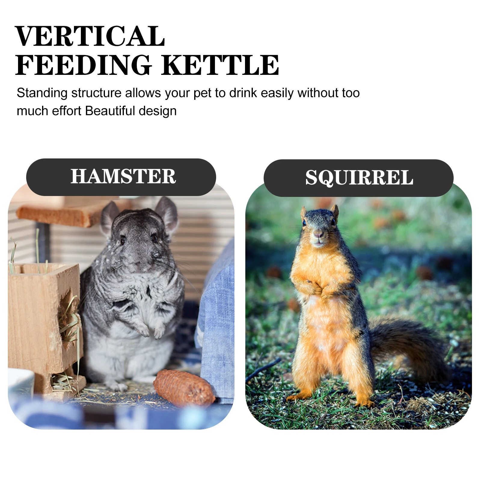 

Automatic Pet Water Bottle Hamster Waterer Cage Accessories PP Material Leak Proof Design Small Animal Feeder Household Supplies
