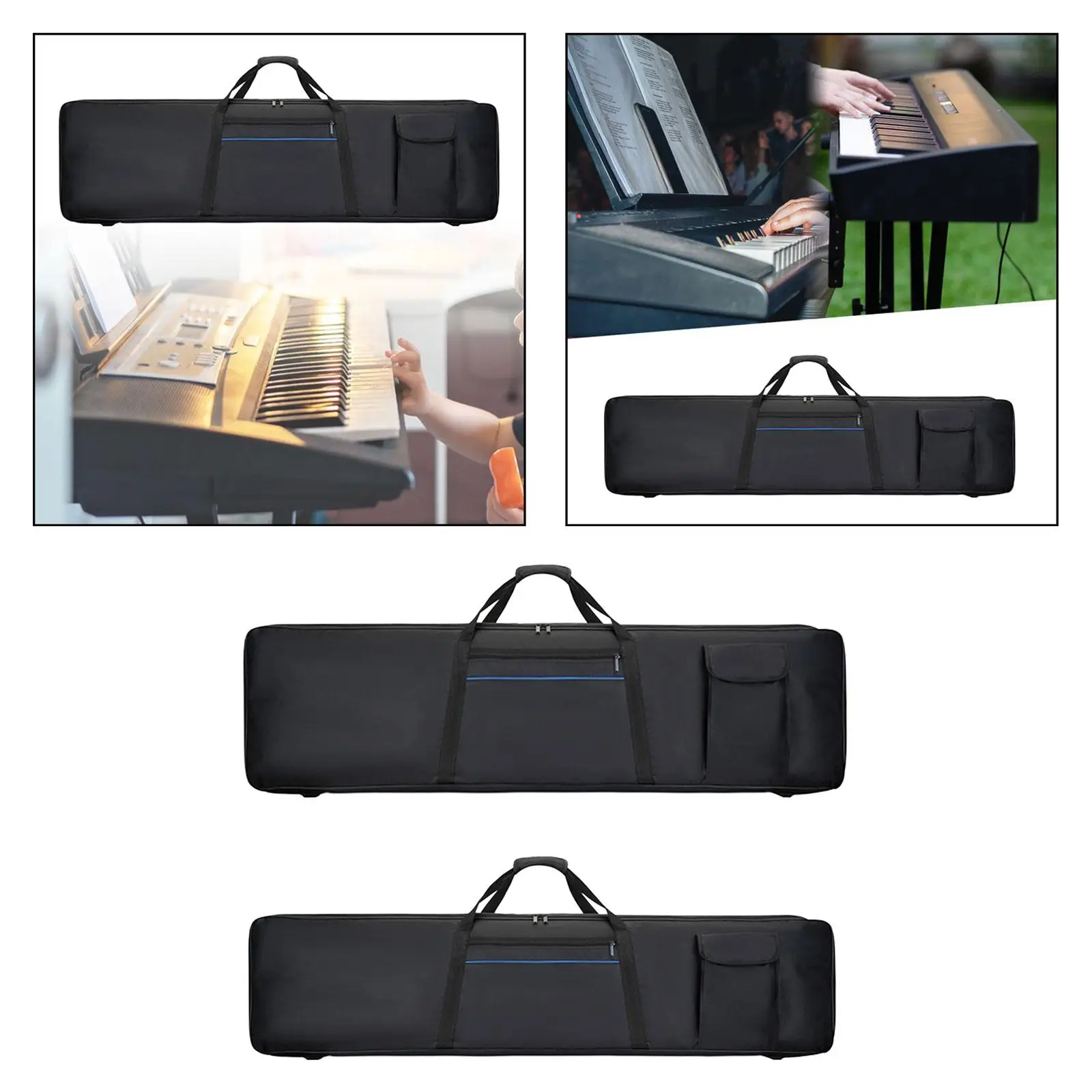 Case for E Pianos, 88 Keys Piano Keyboard Bag, Waterproof, Shockproof,