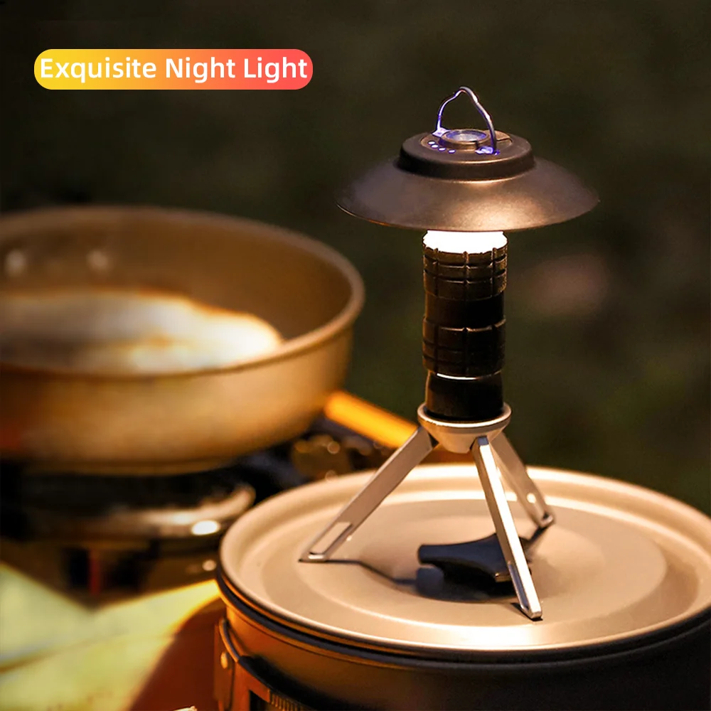 Outdoor Multifunctionele Camping Lamp Tent Lantaarn Draagbare Oplaadbare Zaklamp Creatieve Mode Licht Voor Camping Bar Cafe