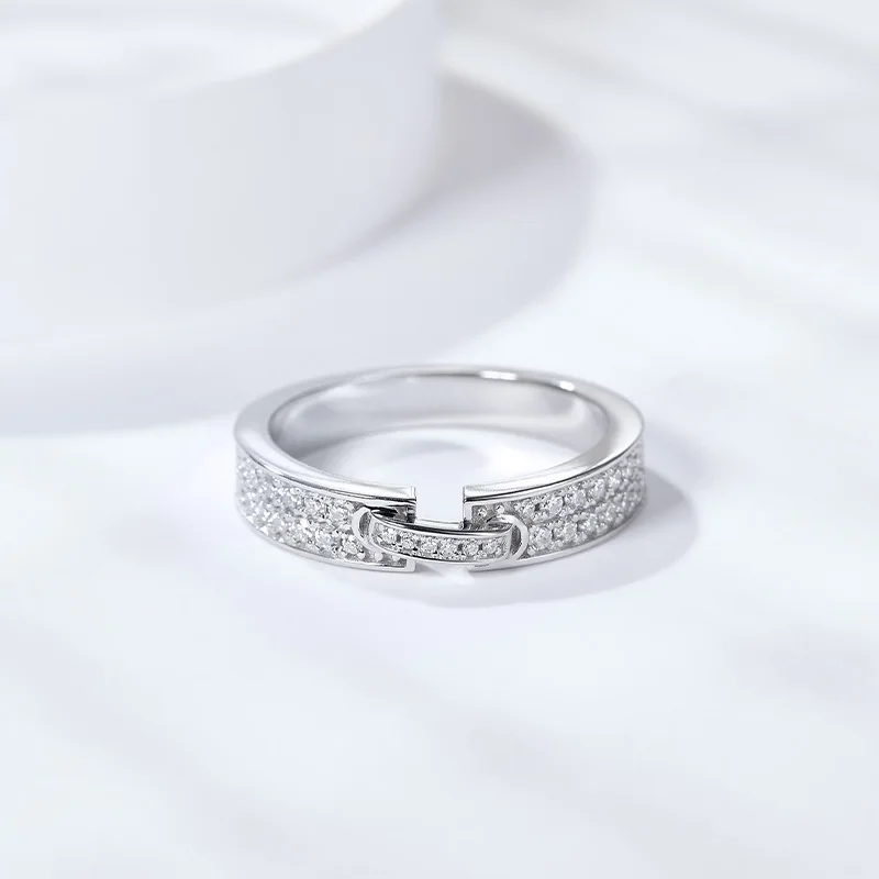 WUIHA 925 Sterling Silver D Color Real GRA Moissanite Diamonds Wedding Band Engagement Rings Ring Set Fine Jewelry Wholesale image 4
