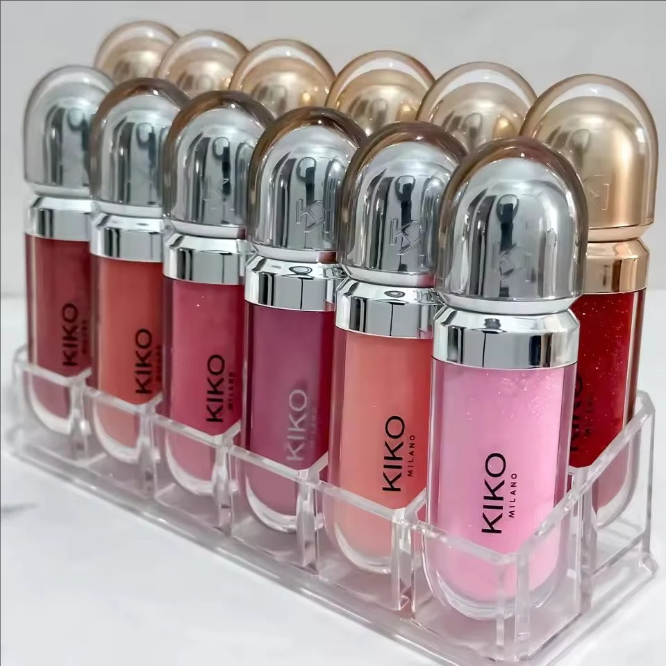 Image of Kiko Makeup 3D Hydra LipGloss Nicht verblassender, wasserfester Rouge, feuchtigkeitsspendendes, schimmerndes Make-up, Lipgloss, Lippenstift, Brun Pearly Mauve Liner