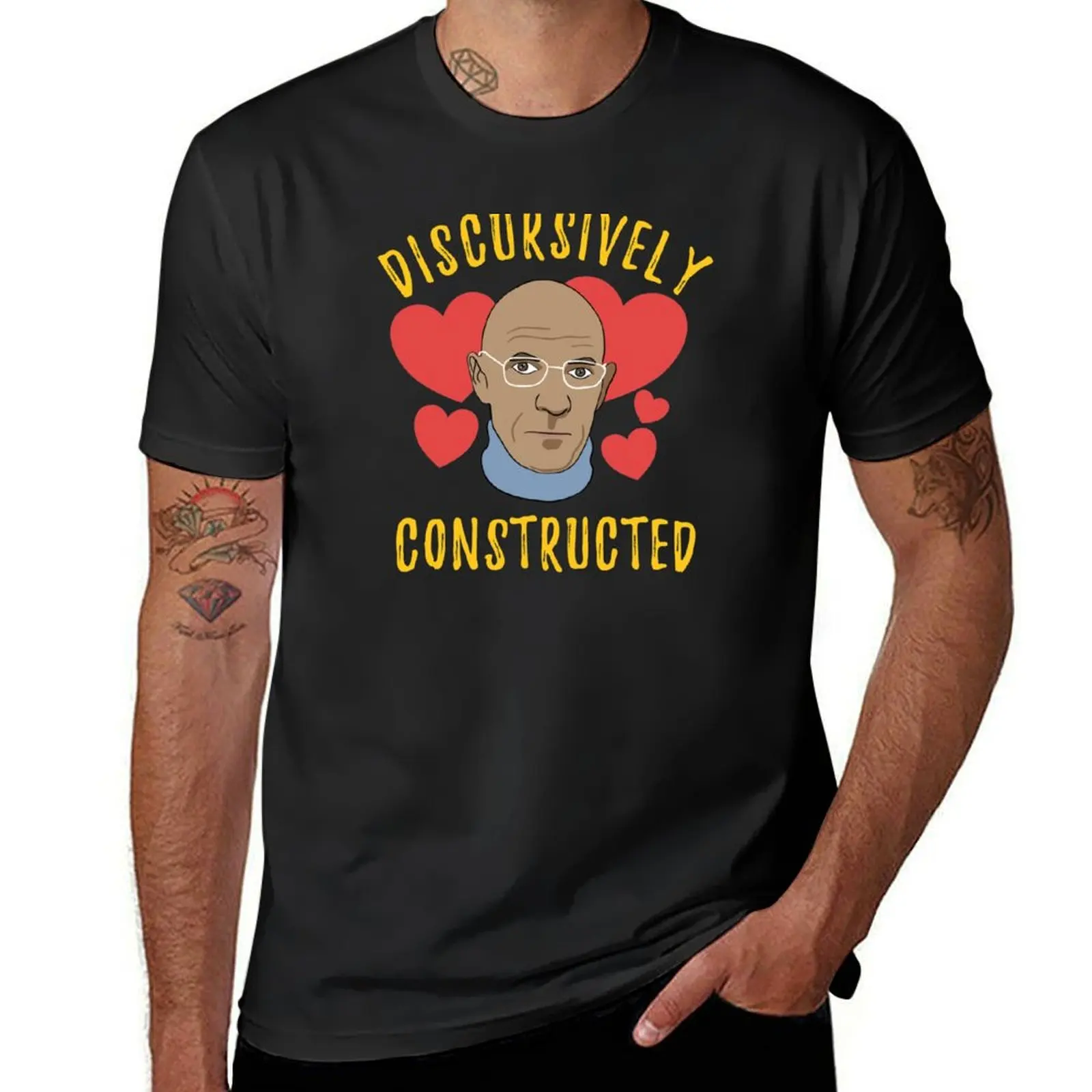 

Michel Foucault - Discursively Constructed T-Shirt anime clothes blacks t shirts for men