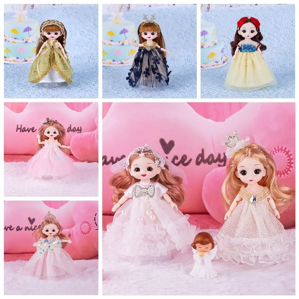 Toy Accessories 17cm Doll Clothes Set Crystal Butterfly Shape Princess Bjd Doll Skirt Convertible Clothing NO Doll