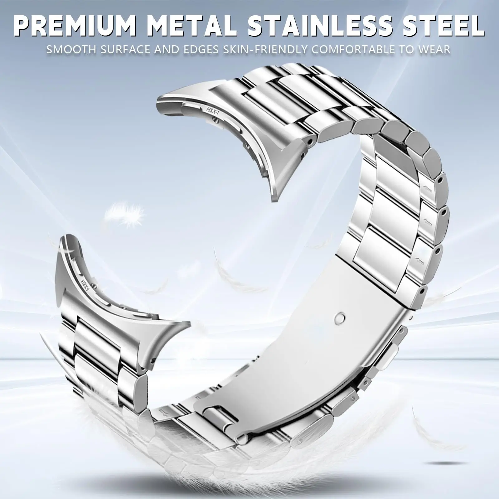 بدلة حزام ساعة من الفولاذ المقاوم للصدأ لساعة Google Pixel Watch 3 45 مم حزام معدني من الفولاذ المقاوم للصدأ