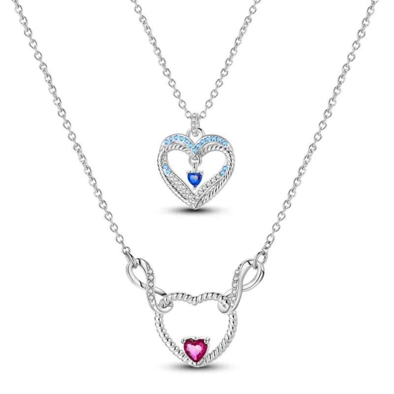 

Оригинальный новый продукт S925 Стерлинговое Серебро в форме сердца символ знака бесконечности ожерелье горячий модный дизайн ожерелье изысканные ювелирные изделия подарок