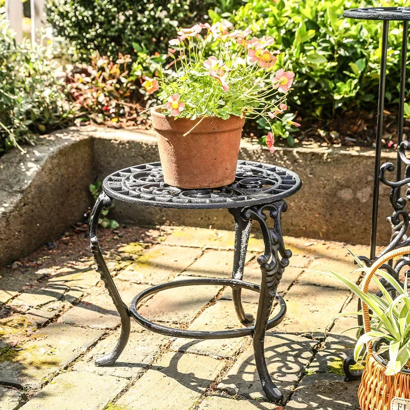 DSA Nordic simple retro nostalgic wrought iron flower stand floor-to-ceiling ornament outdoor courtyard garden balcony homestay
