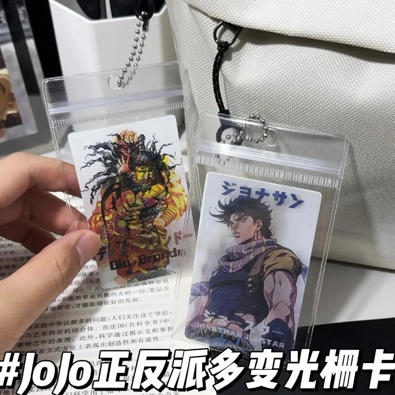 

New JoJo's Bizarre Adventure Figure Grating Card Guido Mista Giovanna Bookmark Pendant for Backpack Creative Anime Collection