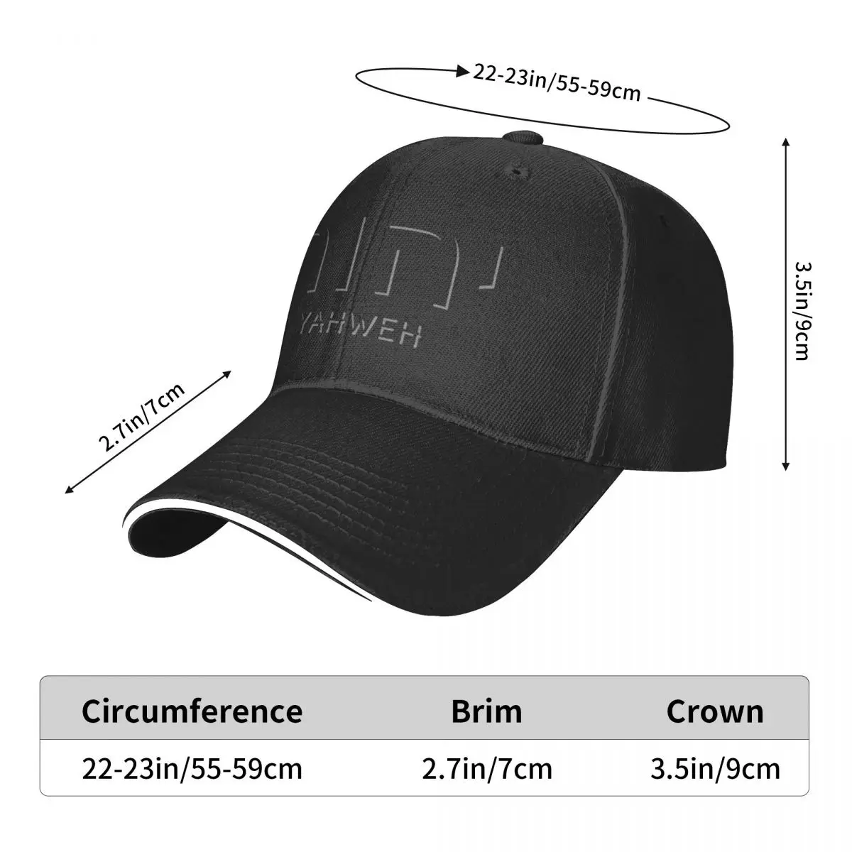 yahweh Baseball Cap Golf Hat Vintage Men's Luxury Women's image 6