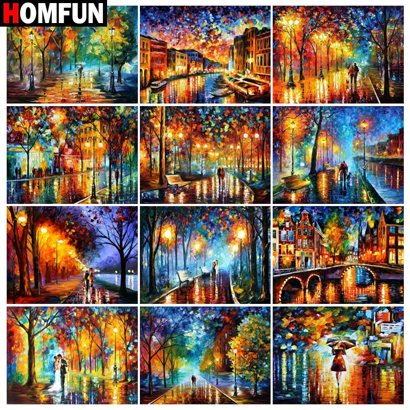 HOMFUN 5d Diamond Painting Full Square/Round \