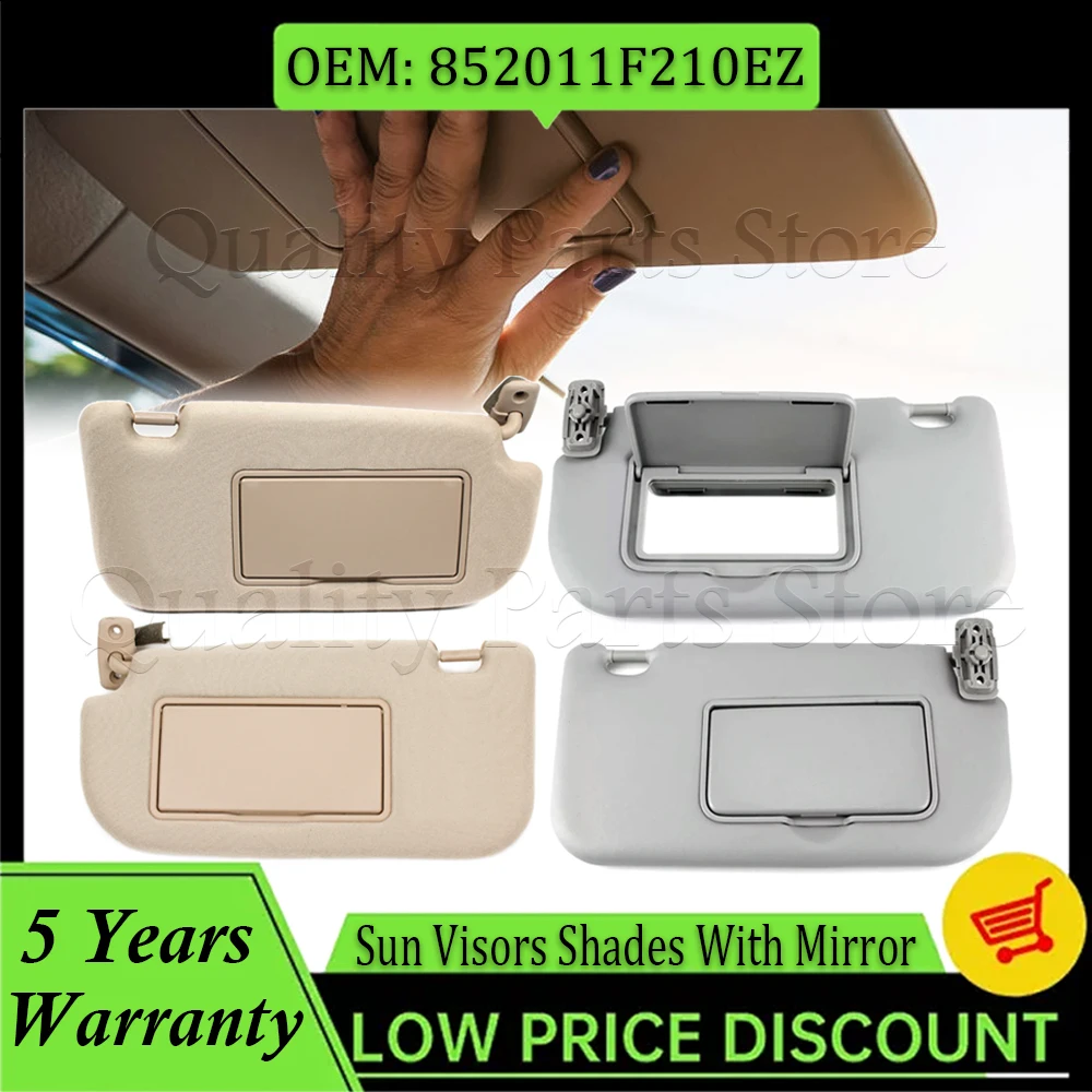 

Car Sun Visor & Makeup Mirror Left / Right Beige / Grey For Kia Sportage 2005 2006 2007 2008 2009 2010 852011F210EZ 852021F210EZ
