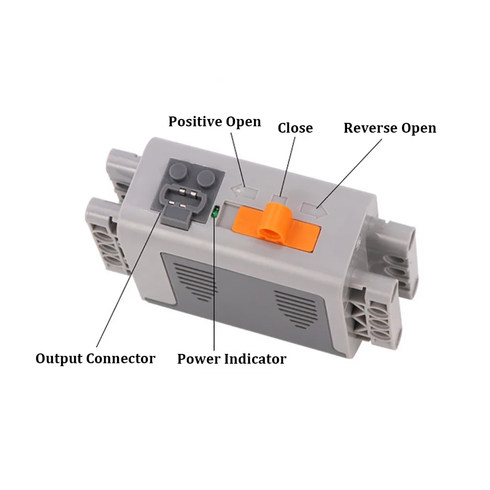 Blok bangunan fungsi listrik MOC Motor 88003 L teknis untuk legoeds IR pengendali jarak jauh Receiver 8879 8884 AA kotak baterai 8881