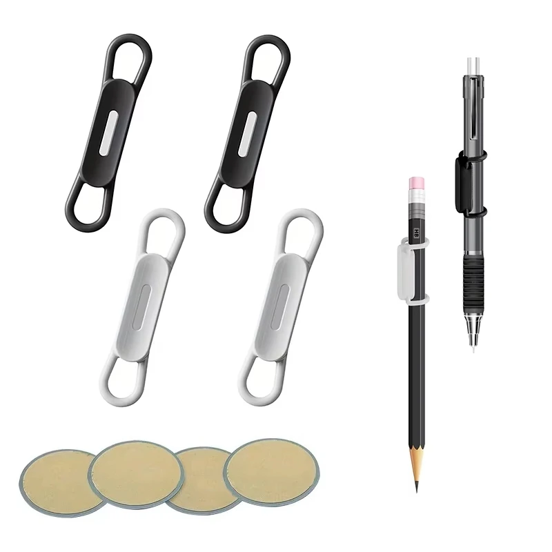 6pcs Magnetic Pencil Holder Tablet Touch Pen Clips Multifunction Silicone Adjustable Stand For Office Organizer Accessories Kit