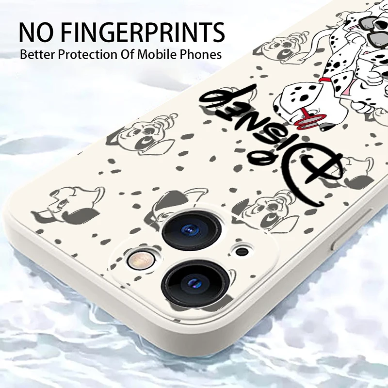 Disney 101 Dalmatians Dog Phone Case For iPhone 15 14 13 12 11 Pro Max Mini X XR XS Max SE2 7 8 Plus Liquid Silicone Back