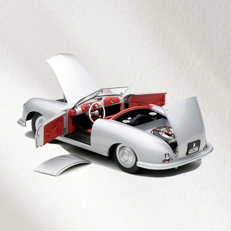 Autoart diecast 1/18 escala porsche liga modelo carros porsche 356 jogar veículos brinquedos para meninos presente caixa original