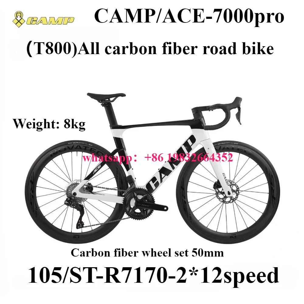 

CAMP 2025 New ACE 7000pro Carbon Fiber Road Vehicle 105/ST-R7170-2*12S Wireless Electronic Transmission Hydraulic Disc Brake