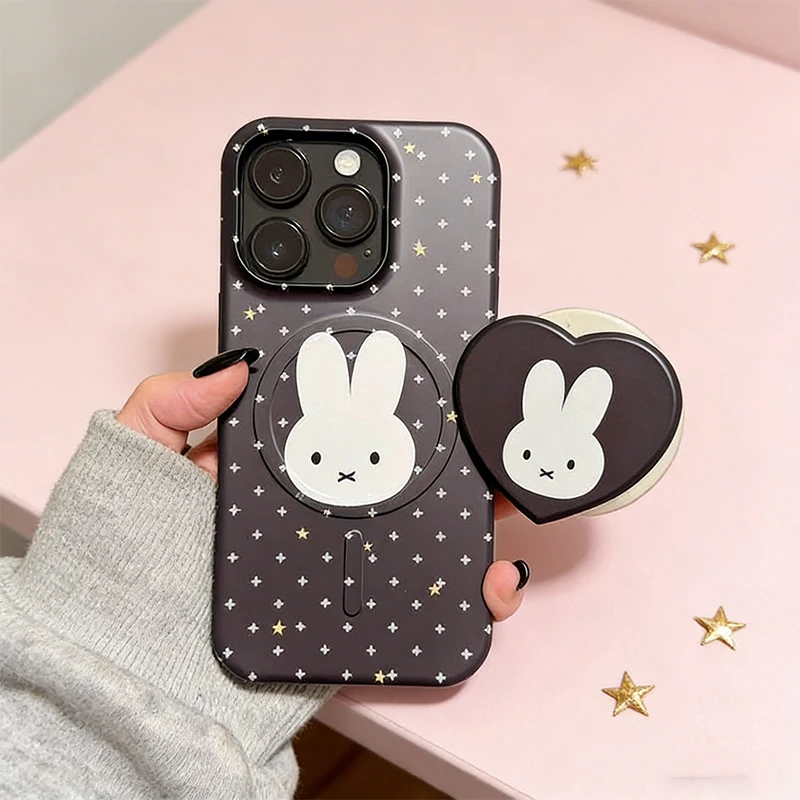 Магнитная подставка для телефона Miffy Rabbit Avatar, креативный защитный чехол для телефона Kawaii с героями мультфильмов, подходит для Iphone 1716 Promax 15 Promax Магнитная подставка для телефона Miffy Rabbit Avatar, креативный защитный чехол для телефона Kawaii с героями мультфильмов, подходит для Iphone 1716 Promax 15 Promax