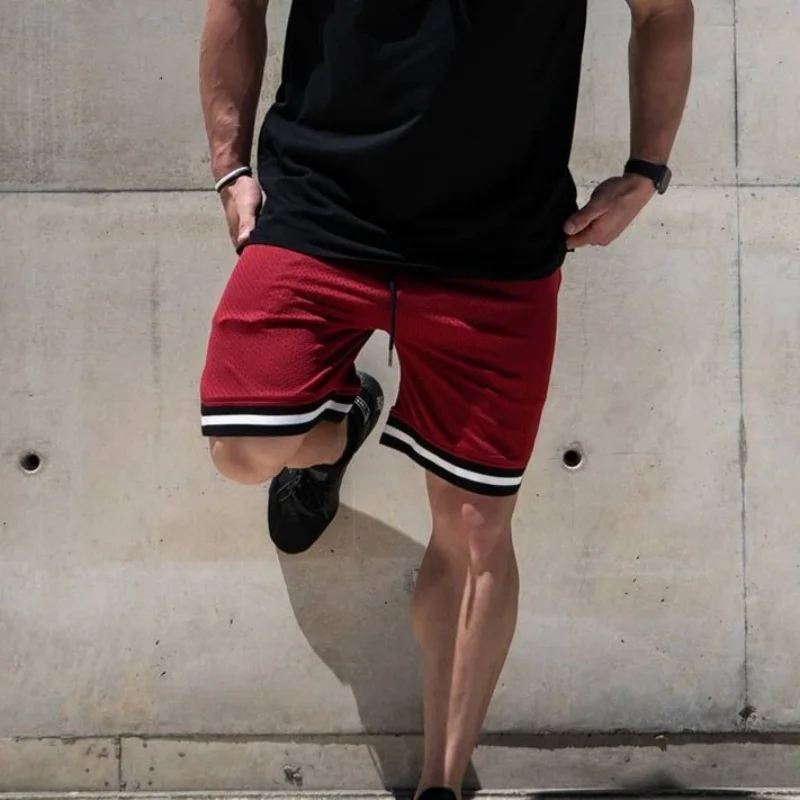 Summer Training Gym shorts Men Fitness Mesh Breathable Fitness Sports short pants leisure loose Running Sweatpants men shorts