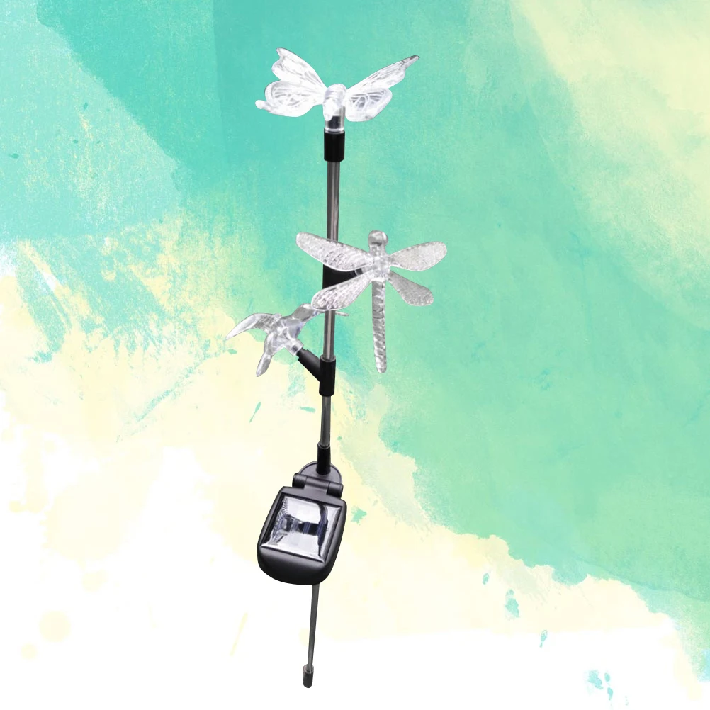 สวนสัตว์ไฟพลังงานแสงอาทิตย์ Stake ตกแต่งภูมิทัศน์ Hummingbird DRAGONFLY กันน้ํากลางแจ้ง LED YARD Pathway Lighting