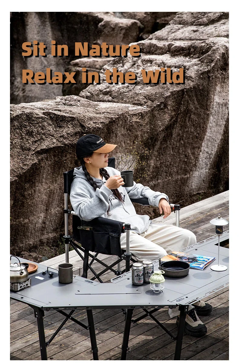 BISINNA Campingstuhl, tragbarer faltbarer Stuhl aus Oxford-Stoff, leichter Klappstuhl für den Außenbereich, für Picknick, Reisen, Angeln – Detail 1