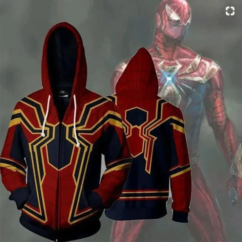

Hot Sale New Popular Movie Venom 3D Printed Hoodies Men Women Spiderman Hooded Sweatshirts Hip Hop Zipper Pocket Jackets