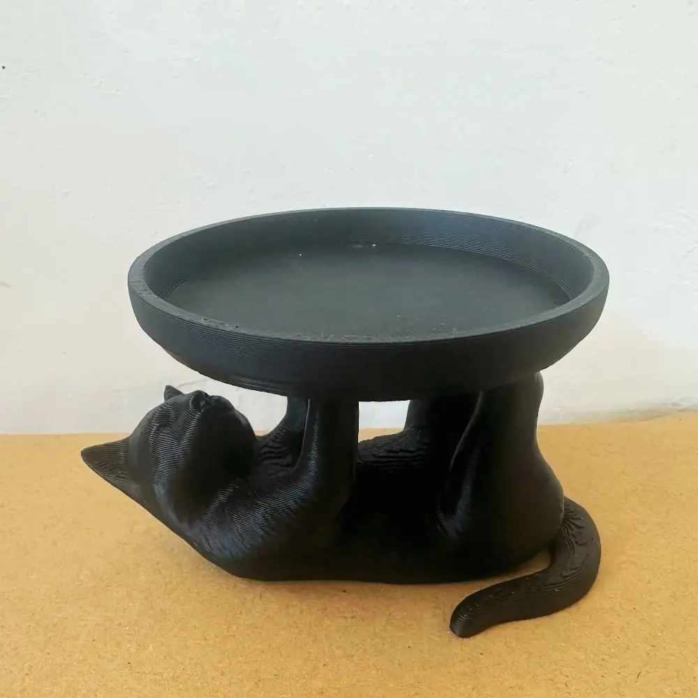 Creative Cat Shape Cat Jewelry Tray INS Large Capacity Mini Key Tray Black Save Space Jewelry Storage Tray Ring Display