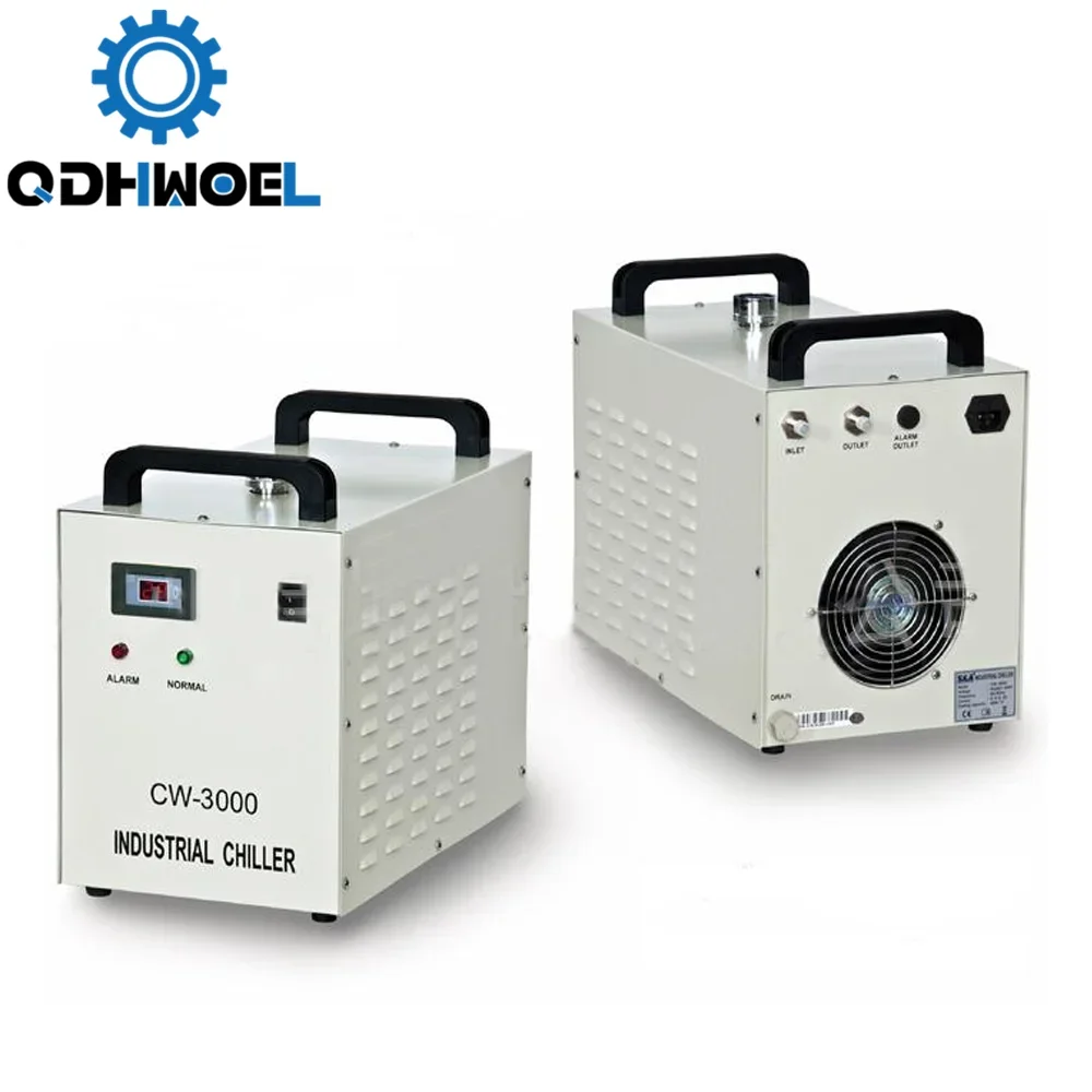 QDHWOEL Teyu S & A 110 فولت CW3000DG Co2 مبرد صناعة الليزر للنقش بالليزر آلة قطع تبريد المياه #6