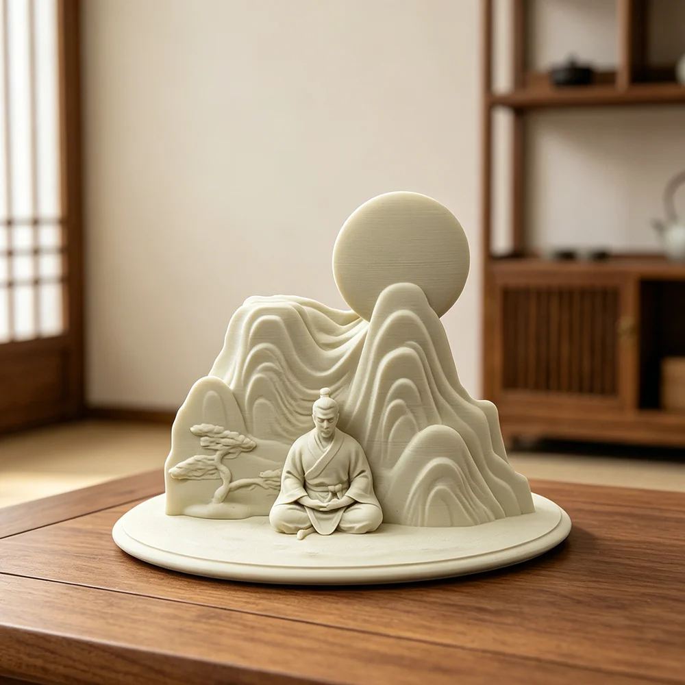H10cm/20cm Creative Emotional Stabilizer Meditation Healing 3D Printed PLA Statue Model Figurine Decoration Craft Gift view 6