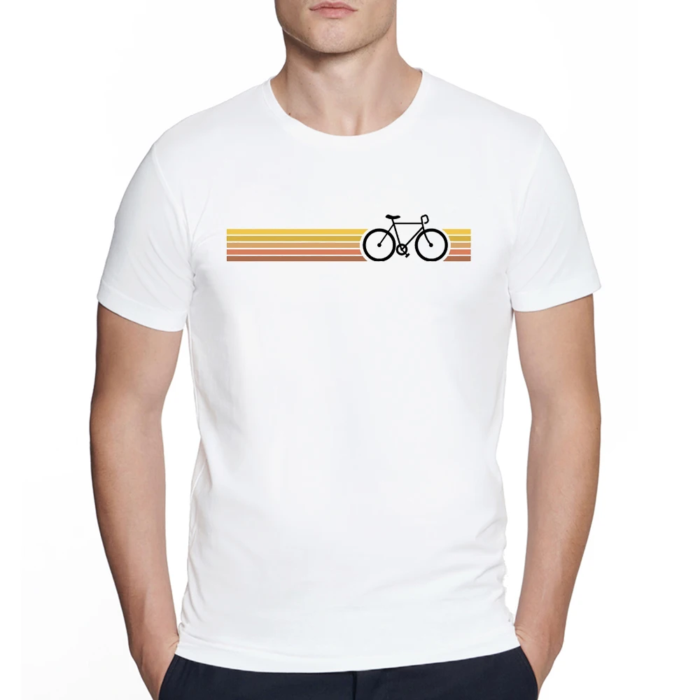 Vintage Men's Creative Retro Bicycle Cycling T-Shirt Print T SHIRT Short Sleeve Hipster O-neck Design Tops Cool streetwear Tee