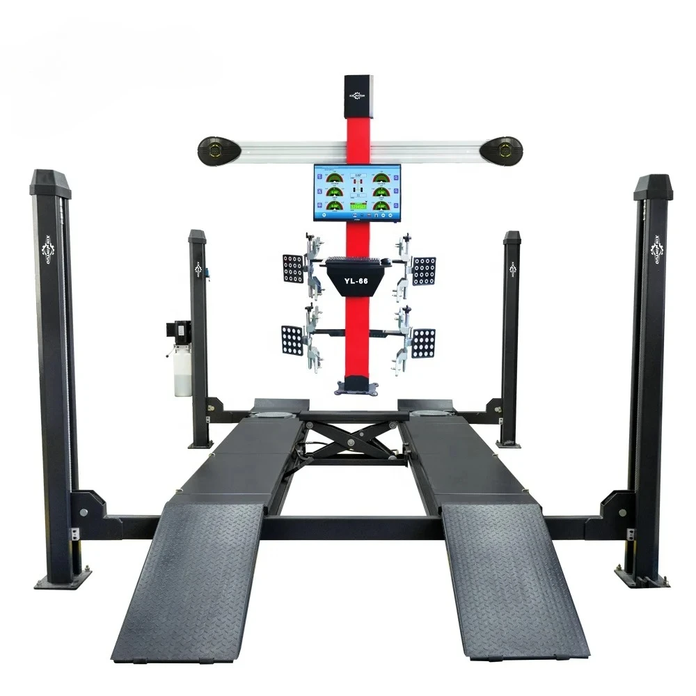 

4 Post Auto Lift For Car Alignment Car Lift For Workshop With Side Slipping Board