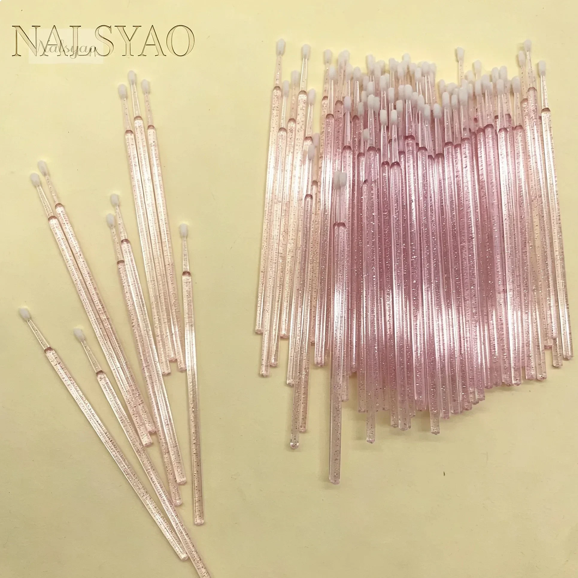 100pcs Micro Brush Crystal Lash Removing Swab Mascara Wands Applicator Eyelash Extension Makeup Tools
