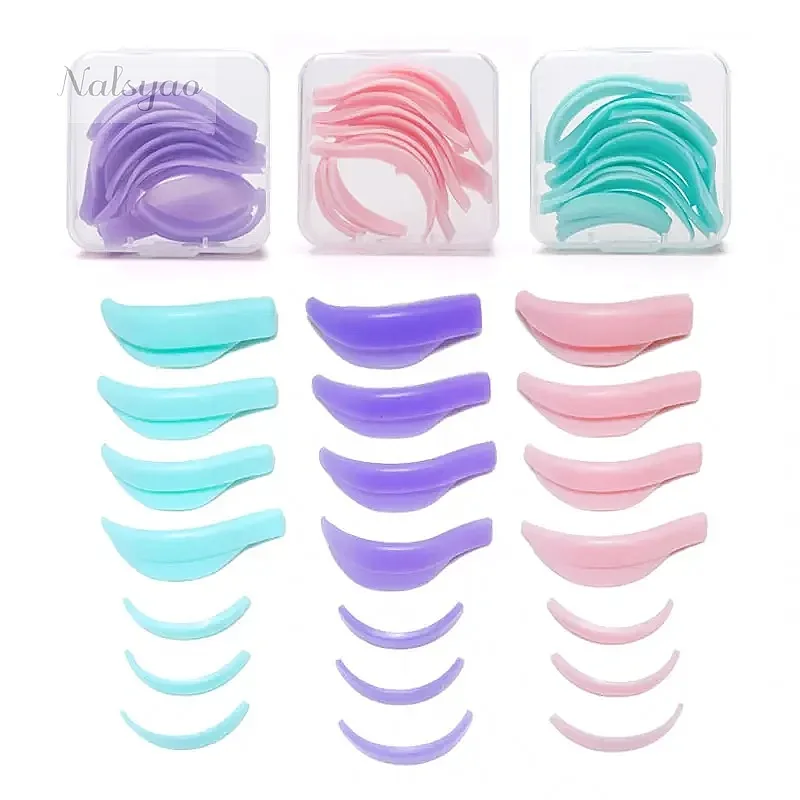 7Pairs Silicone Eyelash Perming Pad Rods Shield Lash Lifting Kit Reusable 3D Eyelashes Curler Extension Supplies