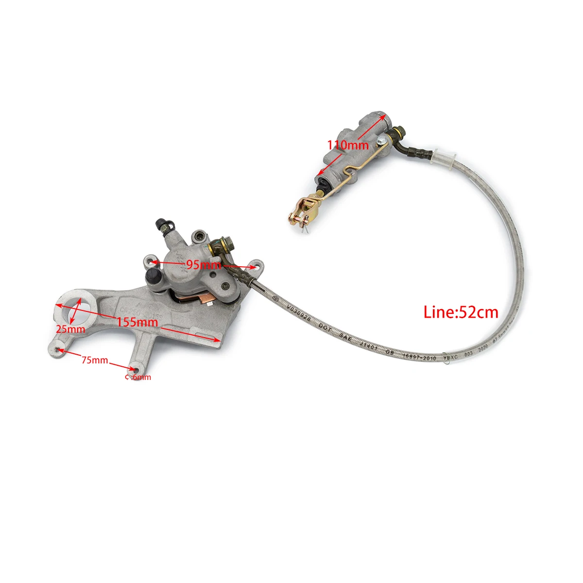 Dirt Bike Rear Brake Assembly Off-road Motorcycle Accessories Brake Disc Upper and Down Pump Caliper For HONDA CR CRF CRFX