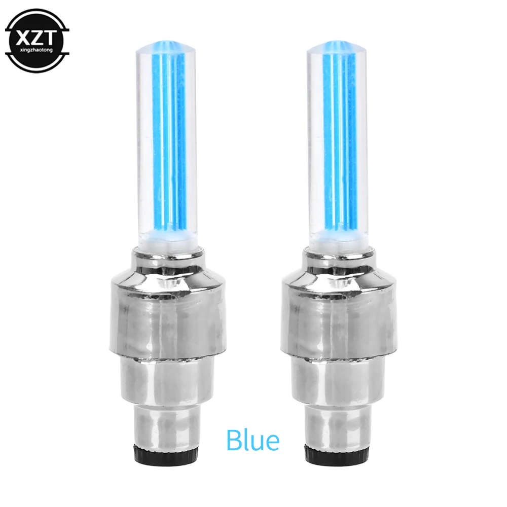 Car Wheel LED Light Motorcycle Bike Light Tire Valve Cap Decorative Lantern Tire Valve Cap Flash Spoke Neon Lamp