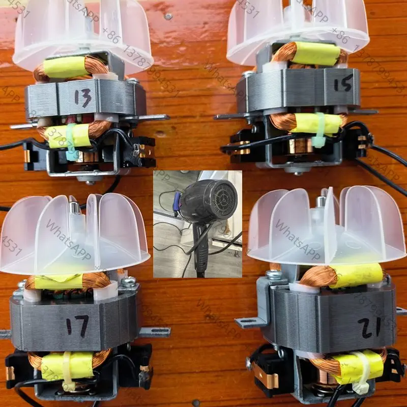 Hair dryer parts for hair cutting, high-power professional hair dryer motor, No.13/15/17/21 motor, with fan blades, AC 220V,