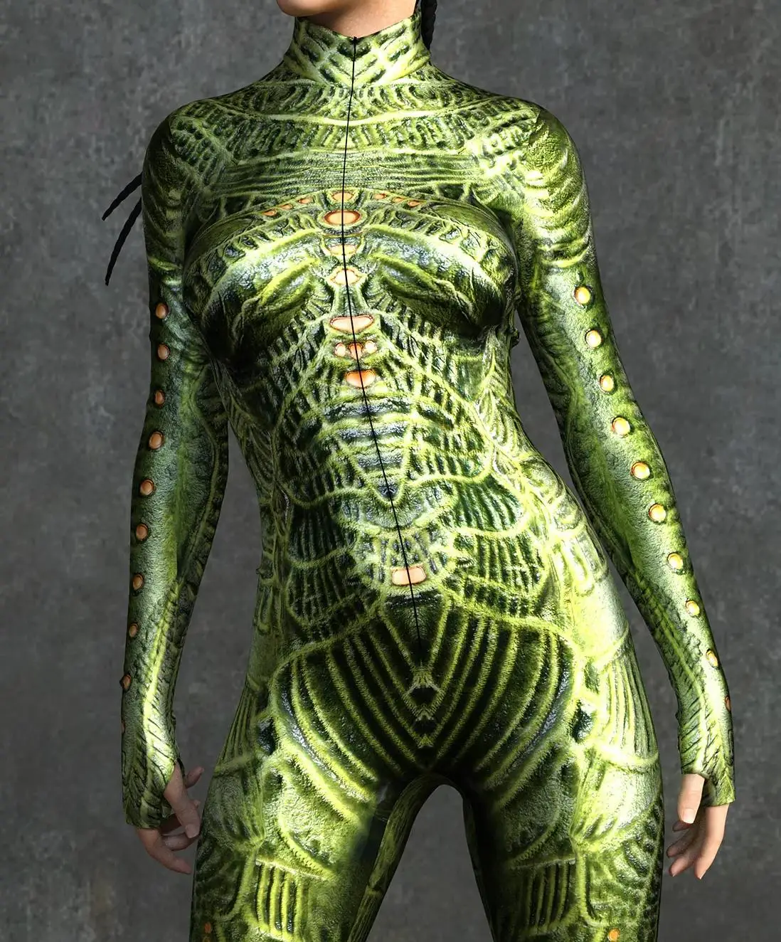 Halloween Anime Horror Spezies Cosplay Jumpsuit Terror Monster Skin Bodysuit Steampunk Party Show Anzug Unisex Rave Zentai – Detail 6