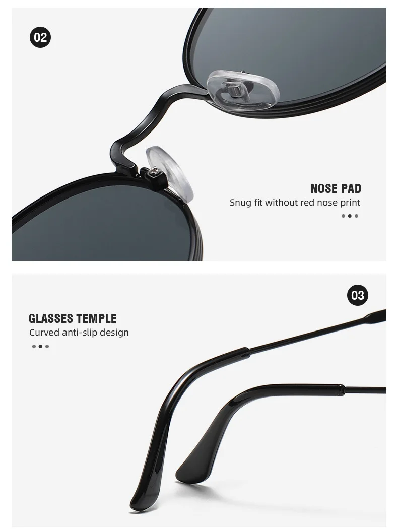 Neue trendige Sonnenbrille mit ovalem Rahmen im Retro-Hongkong-Stil, UV-Schutz, hochwertig und stilvoll 3220 – Detail 5