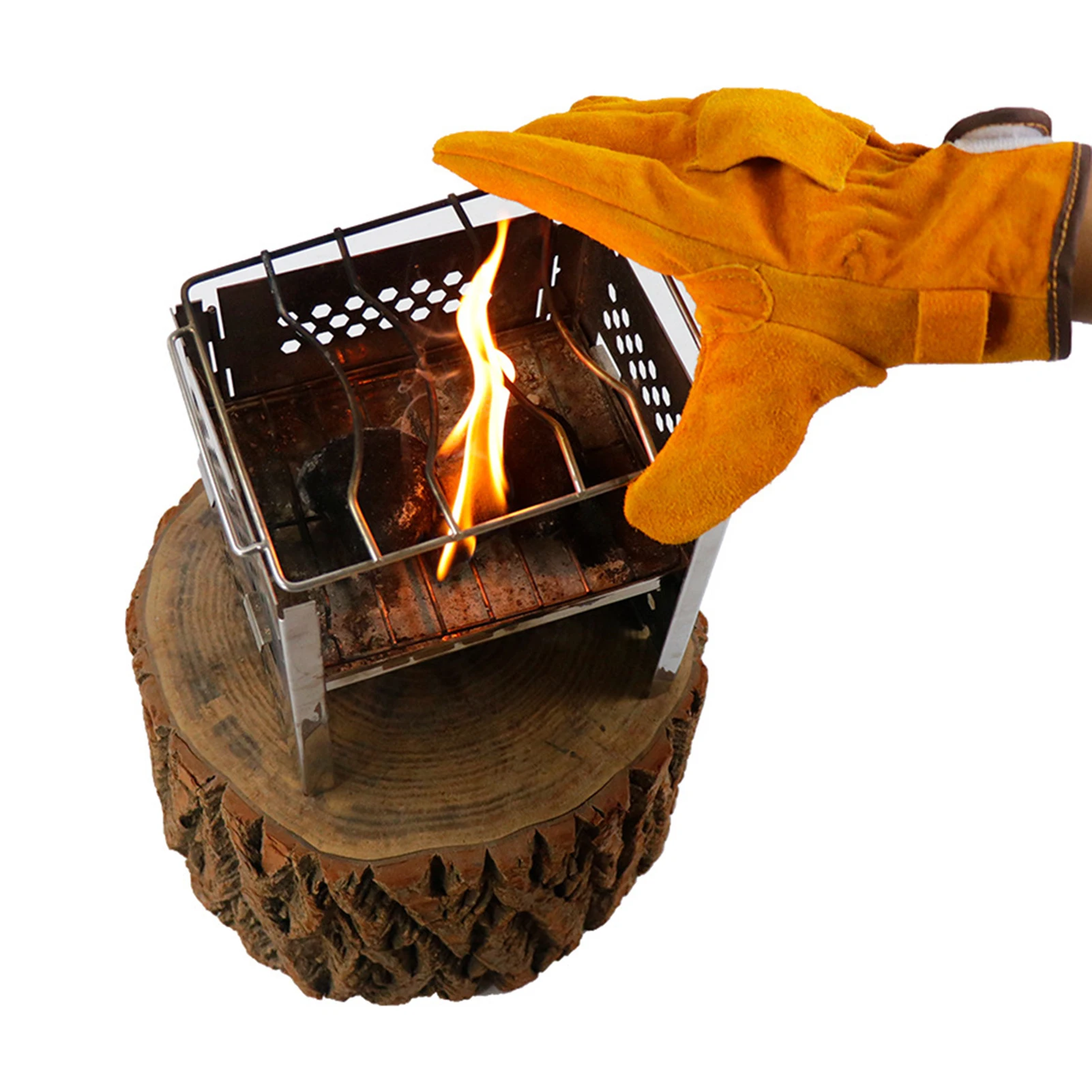 Anti-Burn Gloves With Heat-insulating Design Welding Gloves For Camping Welding