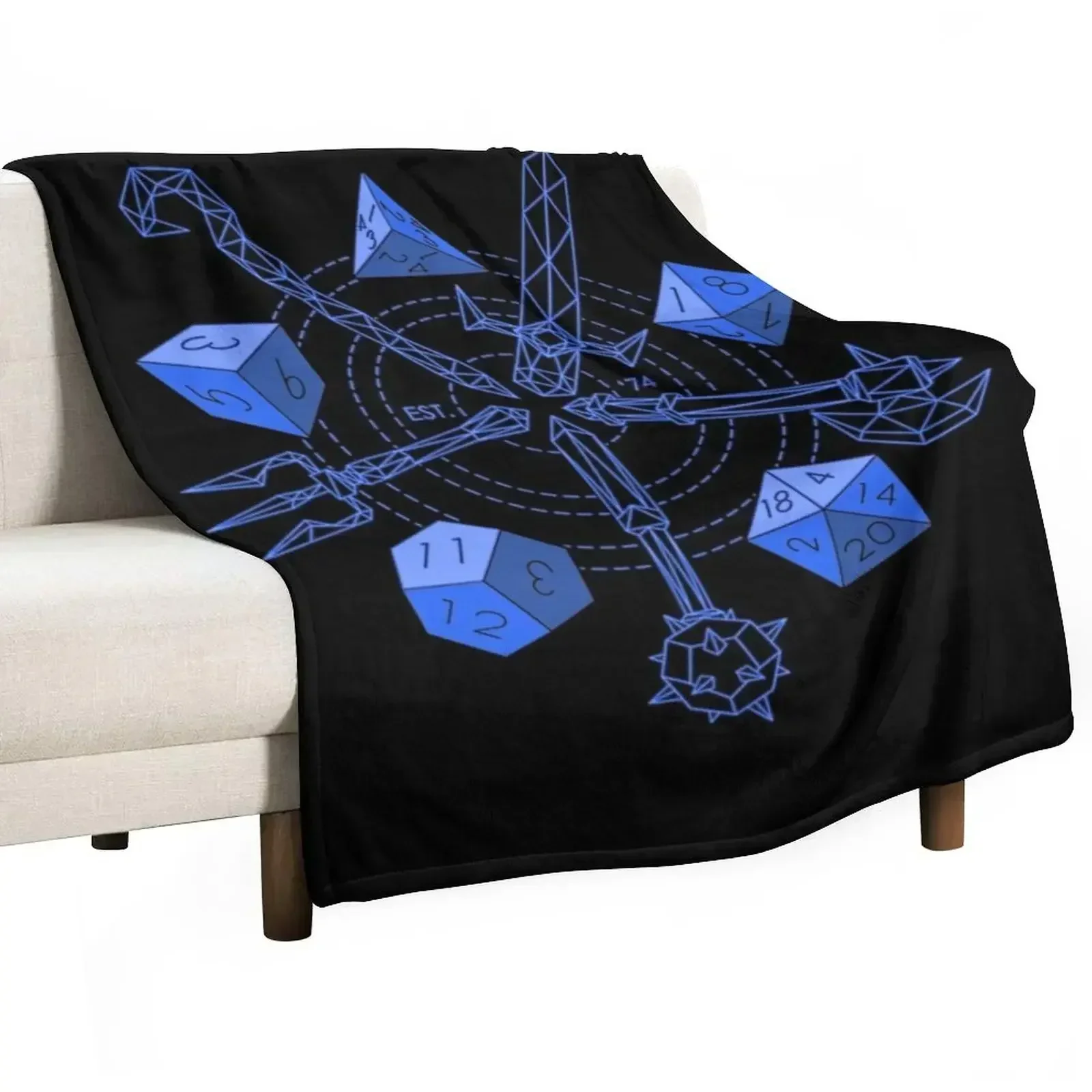 Roleplayer - Choose Your Blue Weapon Throw Blanket wednesday warm winter blankets and throws Blankets