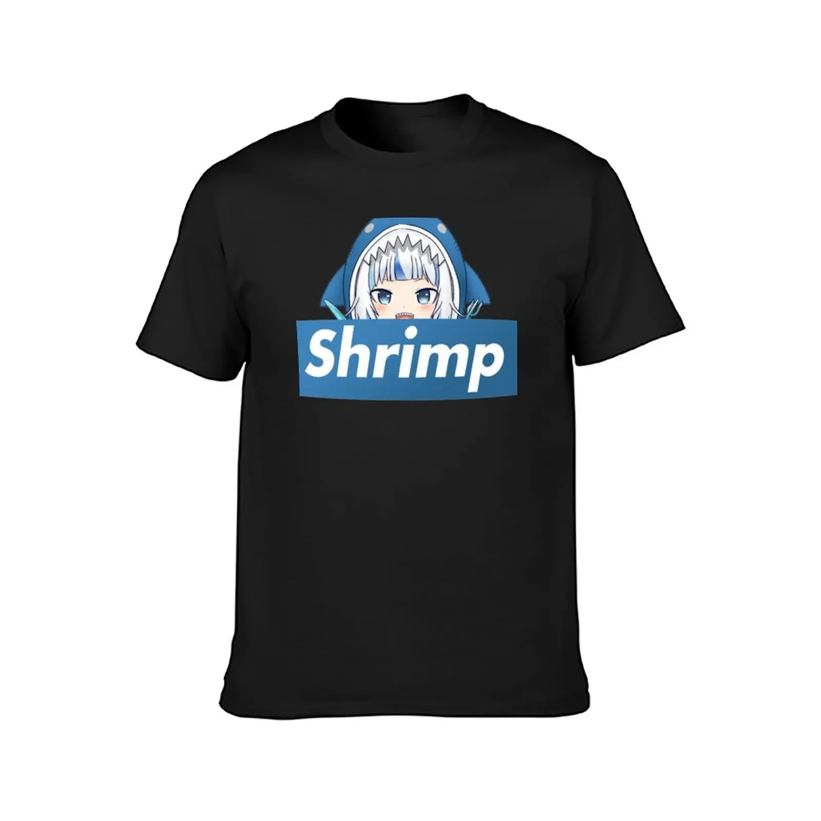 Gawr Gura Peeker - Shrimp T-Shirt rapper graphic tees quick-drying Men's t shirts