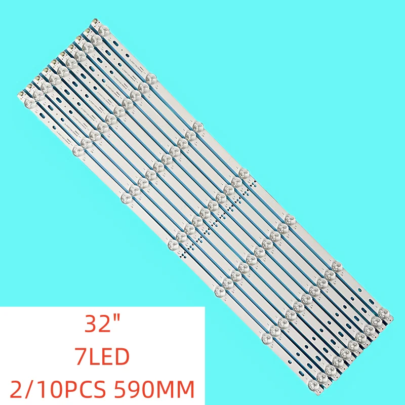 

2/10pcs/set 7Lamps New LED Backlight Strip for 32 inch TV JL.D32071235-334AS-M 590MM