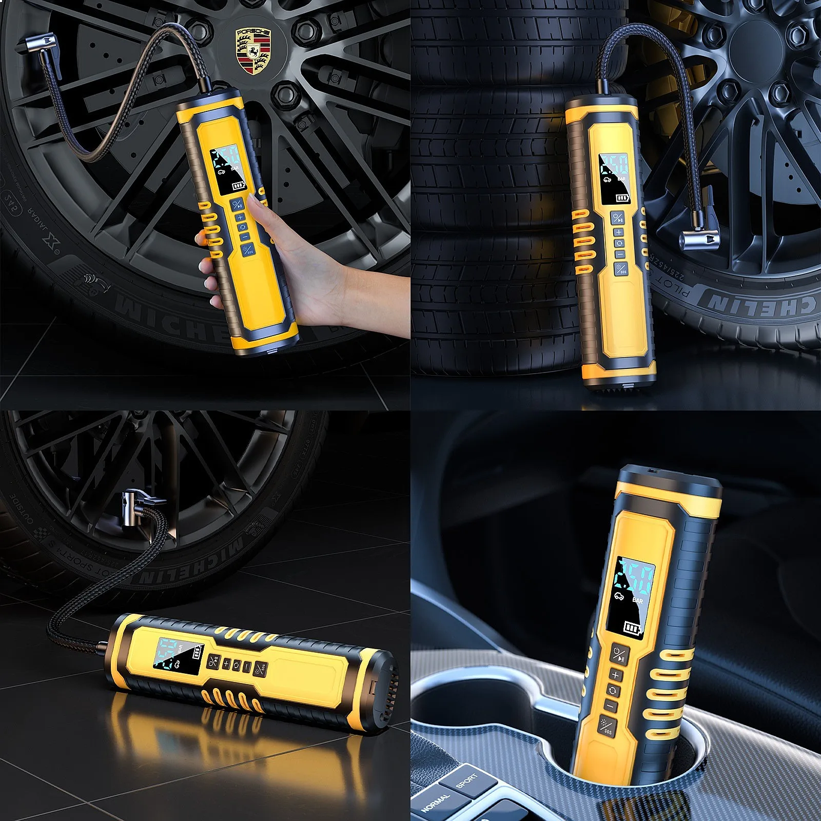 

Portable Smart Wireless Car Tire Inflator Air Pump Digital Display Auto