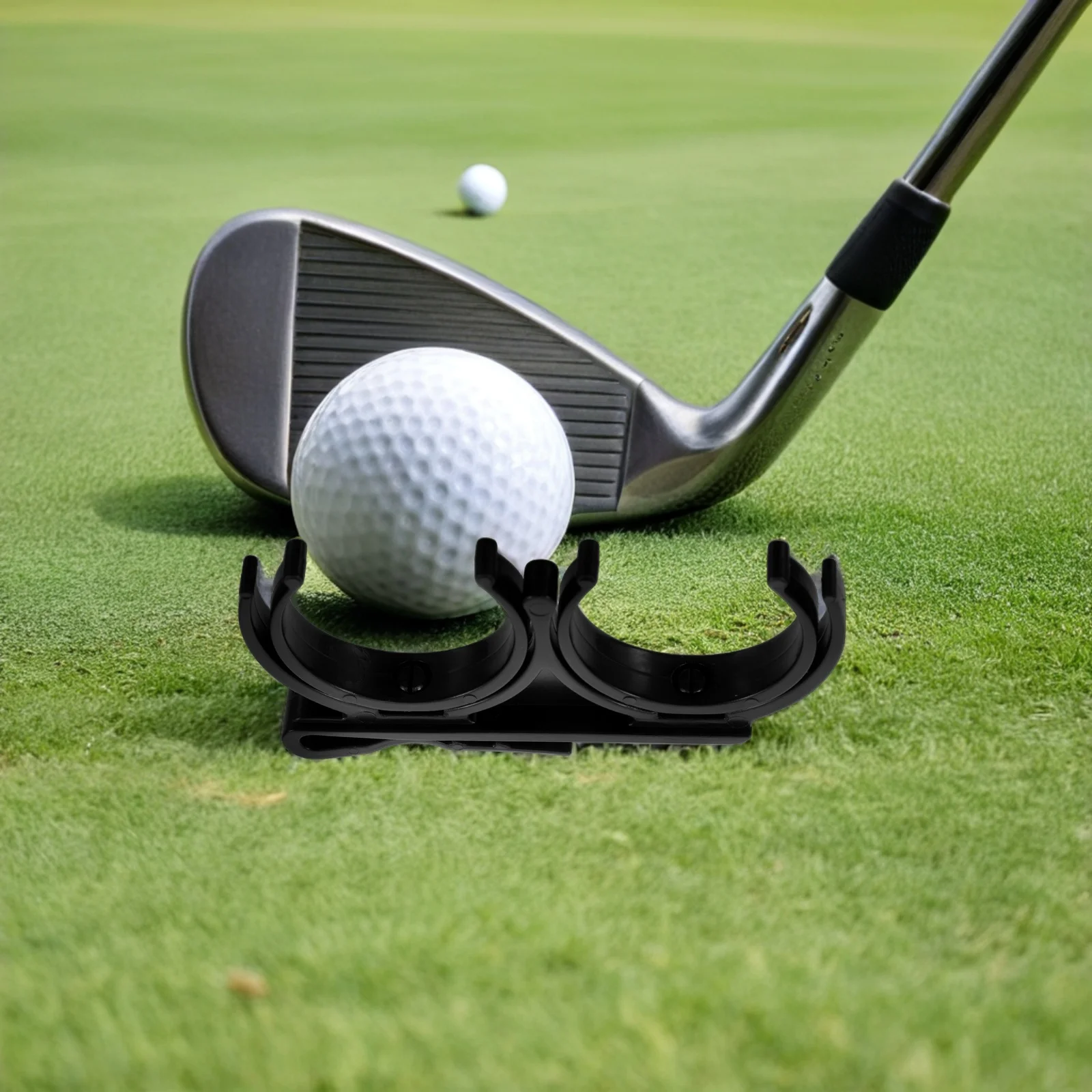 

5Pcs Foldable Golf Ball Holder Rotatable Dual Ball Carrier Sturdy Weather Resistant Clip for Convenient Course Performance