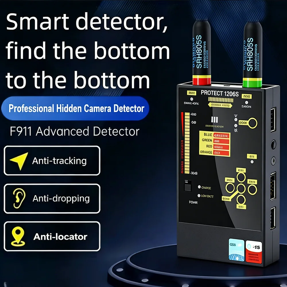 

Hacking Gadgets Detector RF Wireless Audio Bug GPS Camera Finder Bug Scanner RF Signal Anti Tracking Strong Magnetic Detector