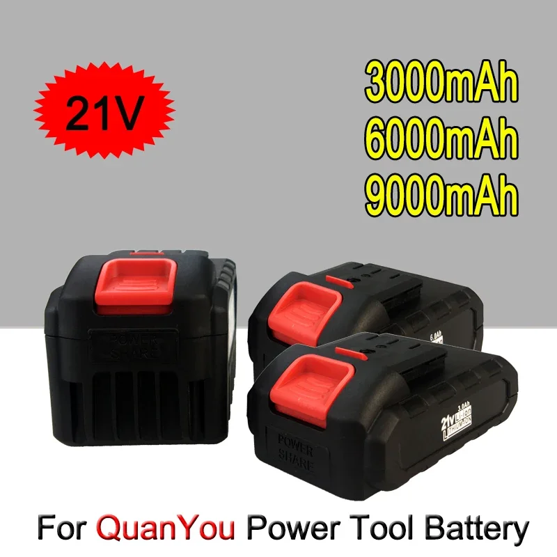 

21V 3.0/6.0/9.0Ah Lithium Battery for Quanyou Cutting Machines, Electric Drills and Other Tools, Compatible with Electric Tools