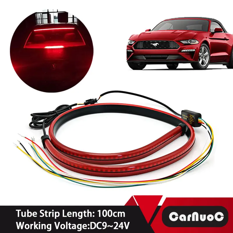 

Car Accessories Trunk Tail Brake Light High Mount Additional Stop Rear Tail LED Strip 12V For Volkswagen Golf 4 6 7 MK4 7 Passat